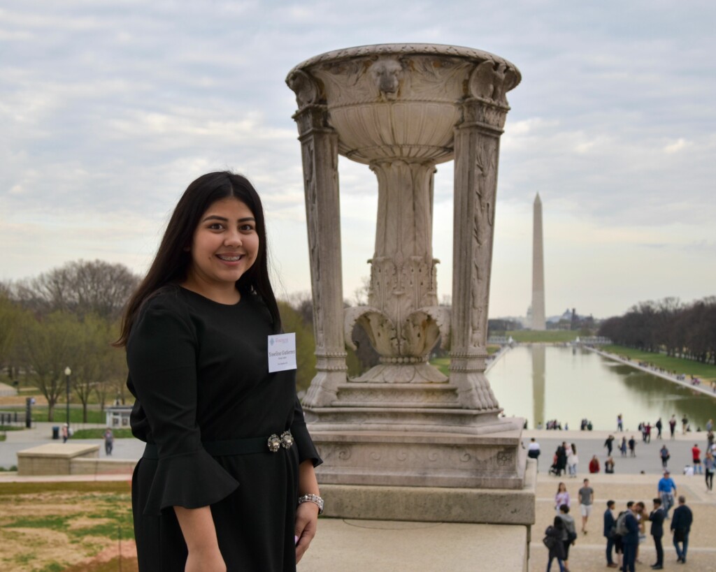 Yoseline Gutierrez at the Lincoln Memorial in DC, March 2019